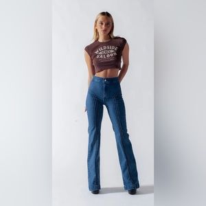 (NWT) REVICE ROLLERGIRL FLARES / BLUE CLUE WASH Size 25